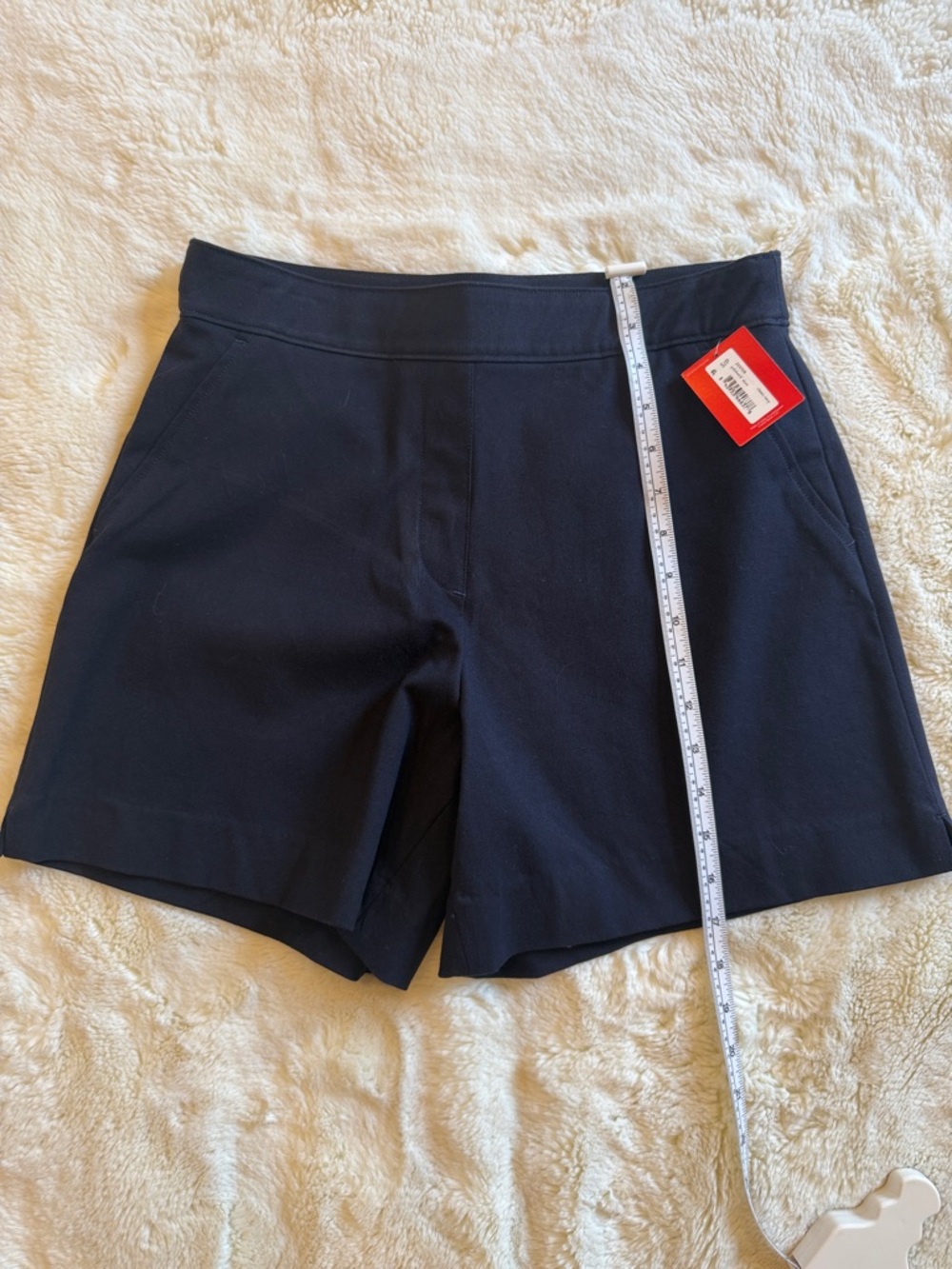 SPANX POLISHED SHORT CLASSIC NAVY STRETCH CHINO STYLE SIZE SMALL NWT - Picture 7 of 8